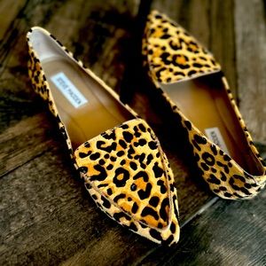 Steve Madden calf hair leopard shoes